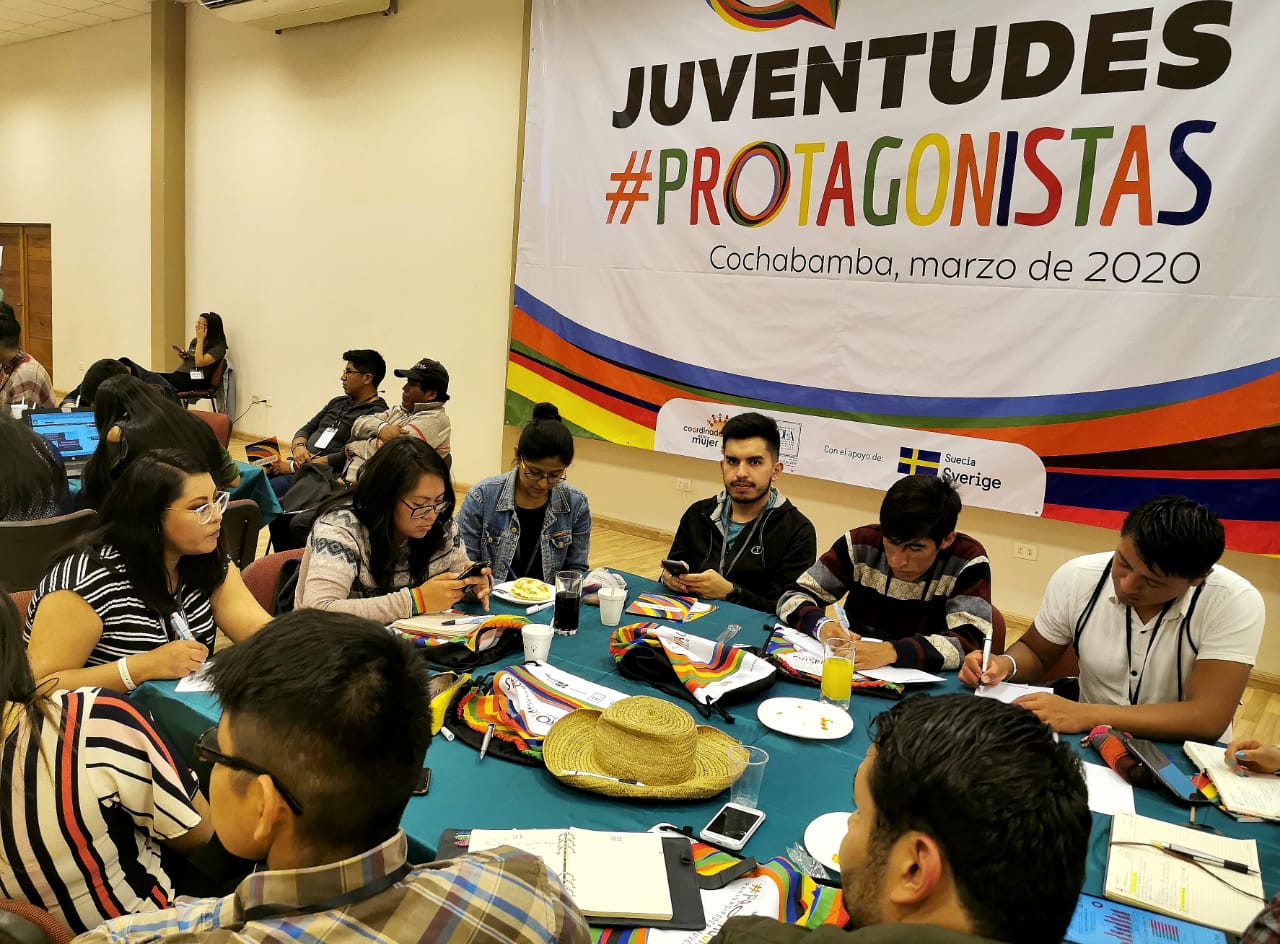 Jóvenes líderes trabajando en una agenda común. credito de imagen: IDEA Internacional.