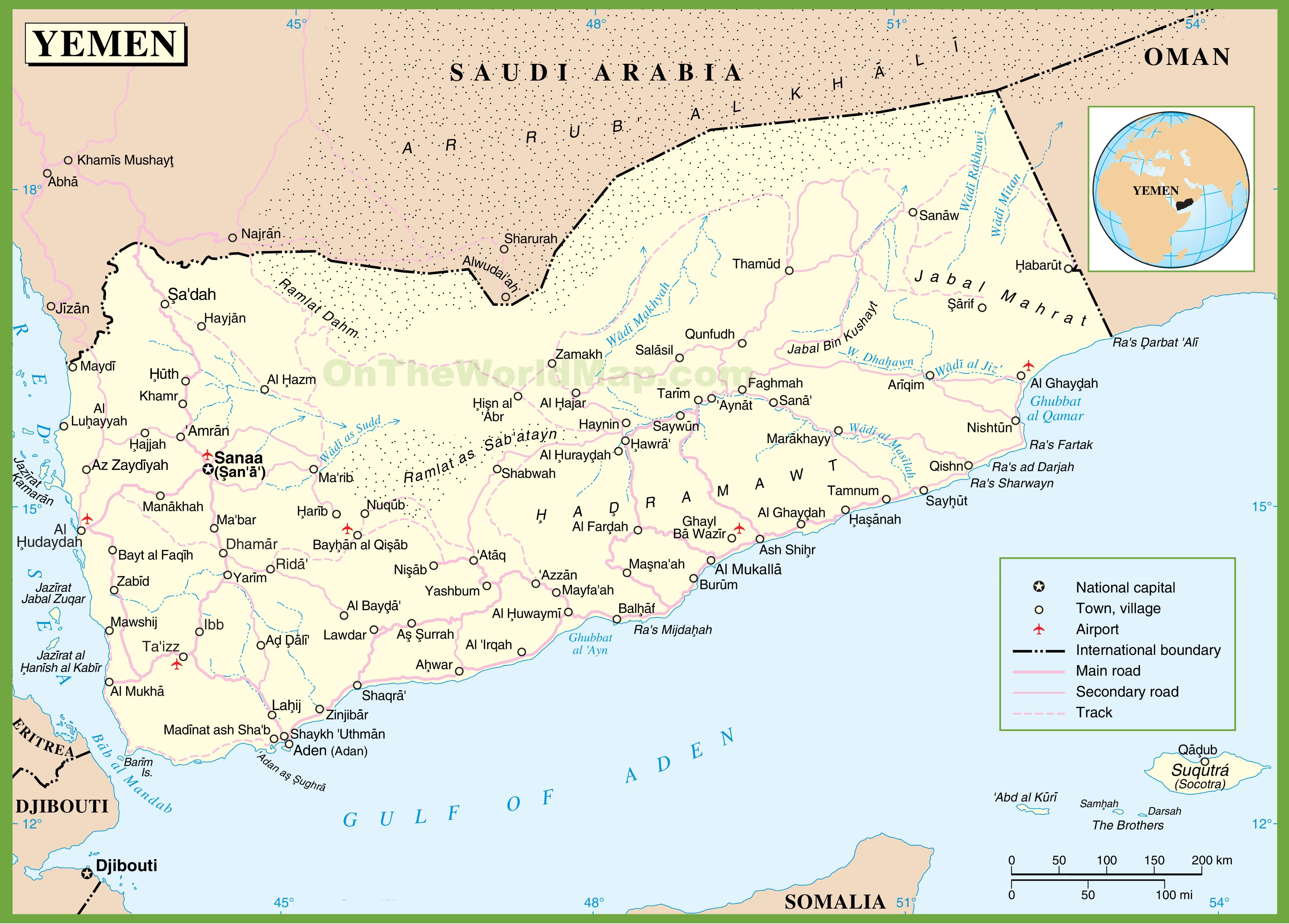 Map of Yemen