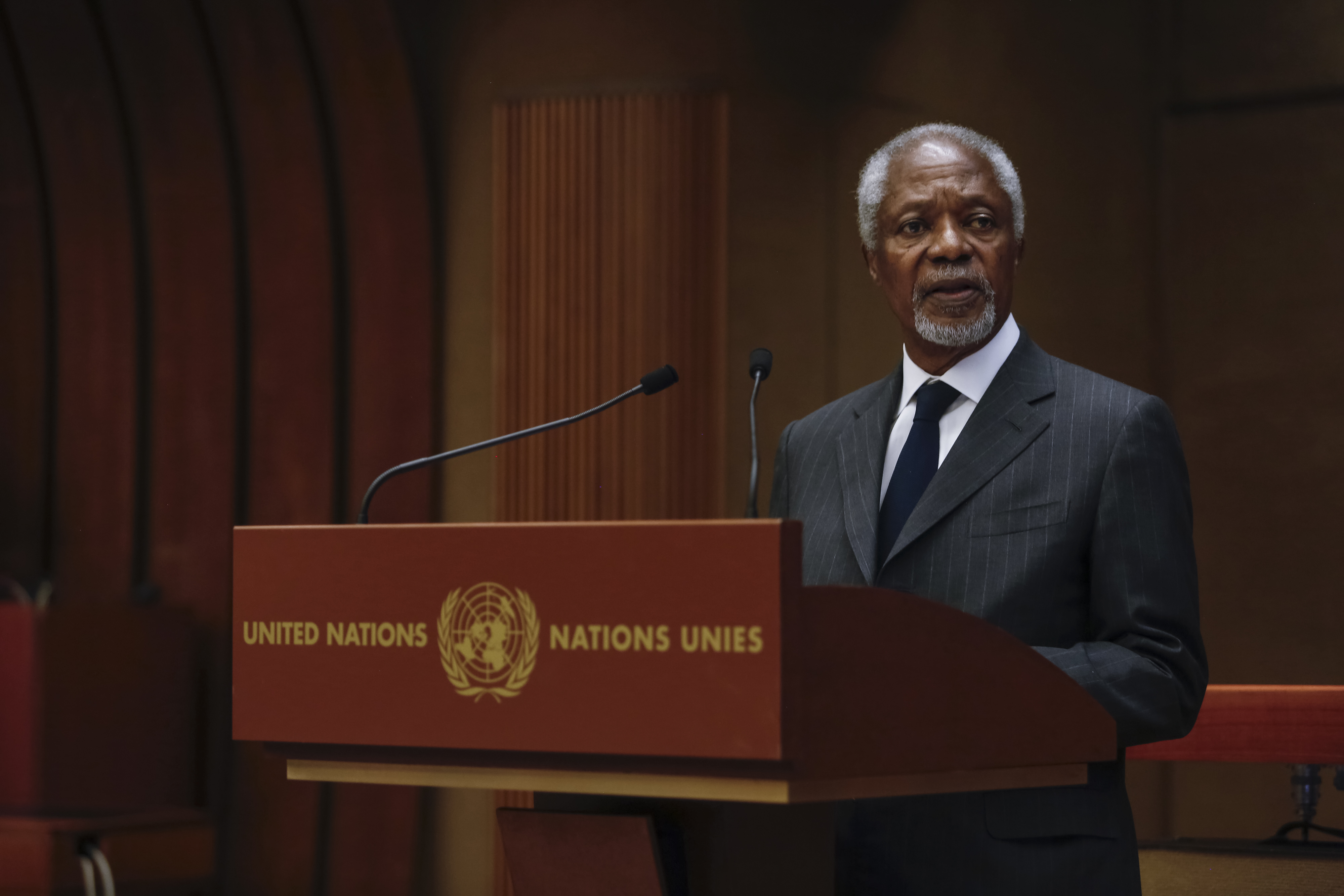 Kofi Annan at launch of International IDEA's Global State of Democracy publication