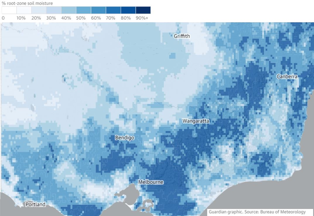 Map of flood zones in Victoria