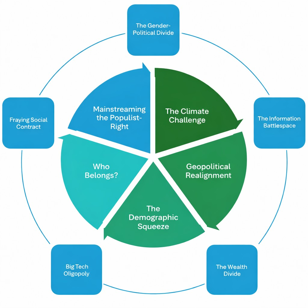 a pie chart showing the five primary and secondary drivers