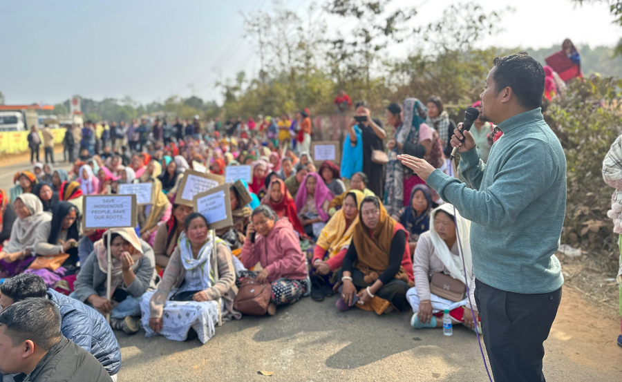 Sit-in protest in Tripura