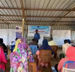 In this picture, community members during a community dialogue session organized by the Sudanese Community Development Organization and Supported by International IDEA
