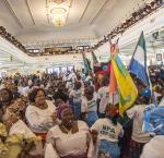 Liberians commemorating the tenth anniversary of the 2003 Comprehensive Peace Agreement, which ended the country’s 14-year civil war. Photo credit: UN Photo/Staton Winter .