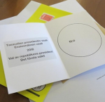 Ballot paper used in Finland's voting process. (Image: Hsu Mon Aung)