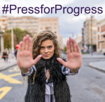#PressForProgress. Photo credit: International Women's Day