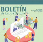 Fragmento de la portada del Boletin Justicia Electoral, no. 17, agosto 2020