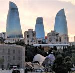 Flame buildings from waterfront Baku Azerbaijan. Image credit: Amanda@flickr