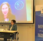 Finnish State Secretary Ms Johanna Sumuvuori and Chiara Adamo, Acting Director for Human Development, Migration, Governance and Peace in the Directorate General for International Partnerships, European Commission. Image credit: International IDEA.