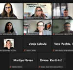 photo of staff in online virtual meeting