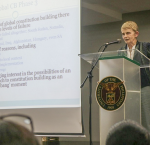 Professor Cheryl Saunders at the PH Constitution @30 Public Forum, University of the Philippines Cebu. (Photo © Nyla Prieto)