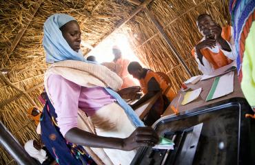North Darfur Woman Votes in Sudanese National Elections