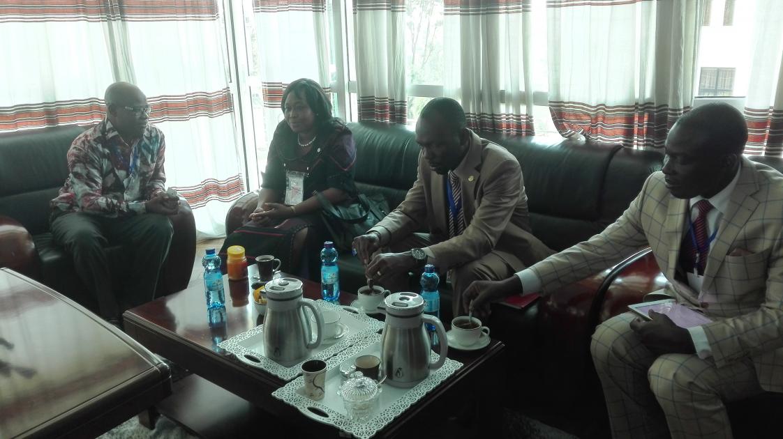 Minata Samate Cessouma meets with Adebayo Olukoshi 