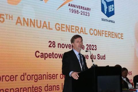 Project Manager, Sead Alihodzic, introducing the project at the SADC-ECF Annual General Conference, Cape Town. 