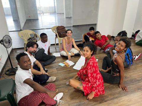 Scene work in Buenaventura 2023: Spect-actors ready for the show!