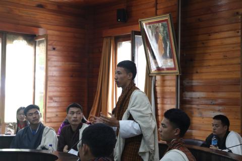 Youth participants at the Parliament House during the engagement forum