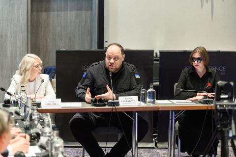 yuliya-shypilova-ukraine-programme-lead-at-international-idea-ruslan-stefanchuk-chairman-of-the-verkhovna-rada-of-ukraine-and-yuliya-kyrychenko-chair-of-the-board-of-the-centre-of-policy-and-legal-reform