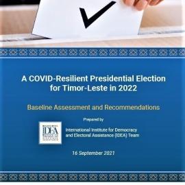 'A Covid-Resilient Presidential Election for Timor-Leste in 2021: Baseline Assessment and Recommendations' was presented to the country's two electoral management bodies on 24 September 2021. Image credit: Tito Da Costa of UNDP Timor-Leste.