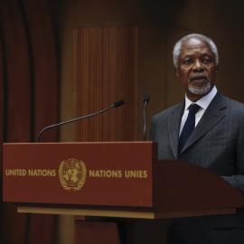 Kofi Annan at launch of International IDEA's Global State of Democracy publication
