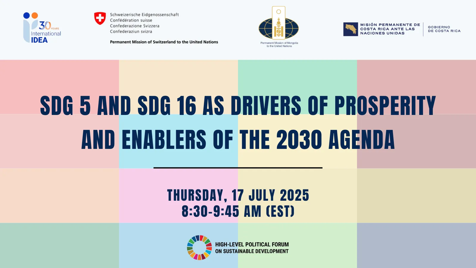 Event hosted by International IDEA and the Permanent Mission of Switzerland to the UN