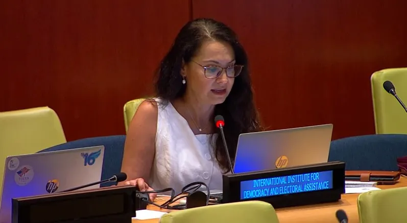 Statement delivered by Annika Silva-Leander, Permanent Observer of International IDEA to the UN. Location: Trusteeship Council Chamber, UNHQ, New York
