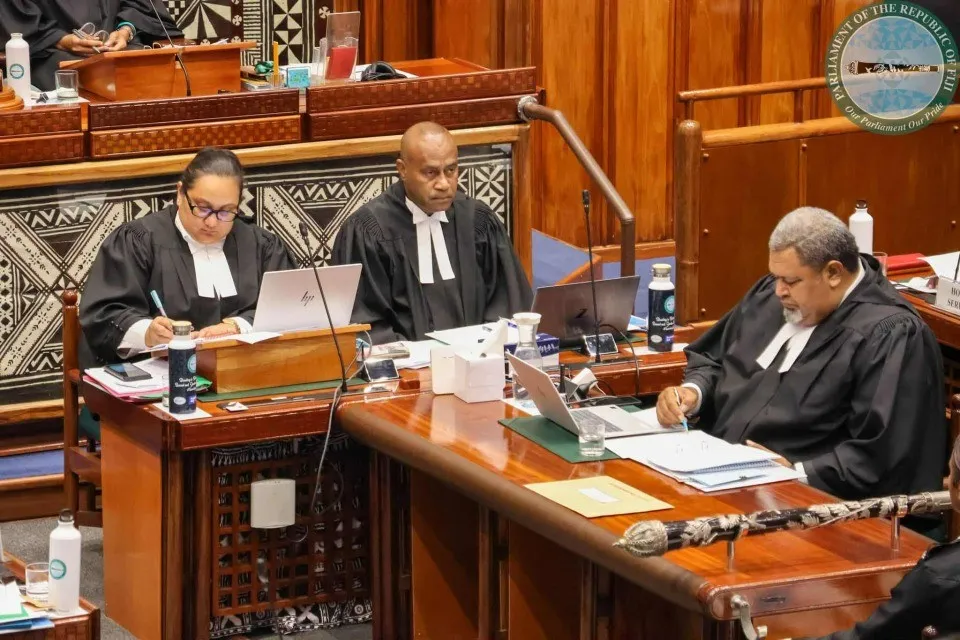 Fiji Parliament officials during a session, 2 October 2025. Credit-Fiji Parliament