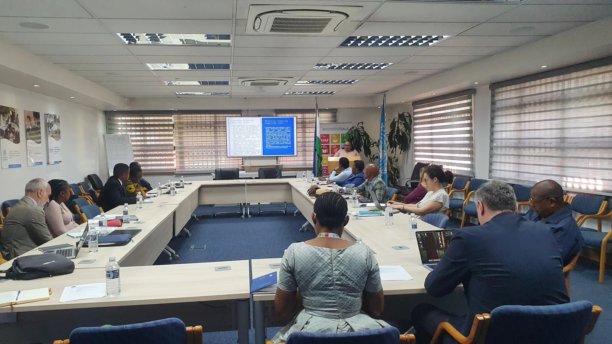 A cross section of the Project Steering Committee members during the presentation of the project objectives and the ToR of the Project Steering Committee.