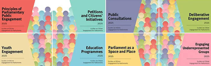 Eight interactive Citizen Engagement Guides developed by International IDEA’s Inter Pares and the International Parliament Engagement Network provide parliaments worldwide with practical, evidence-based frameworks to involve citizens meaningfully. Credit: Research Retold