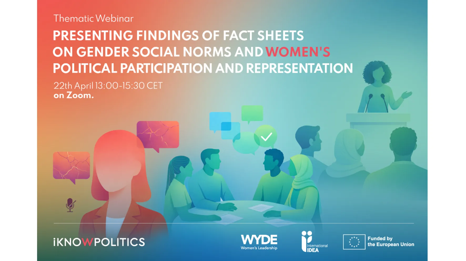 Webinar: Presenting Findings of Fact Sheets on Gender Social Norms and Women’s Political Participation and Representation