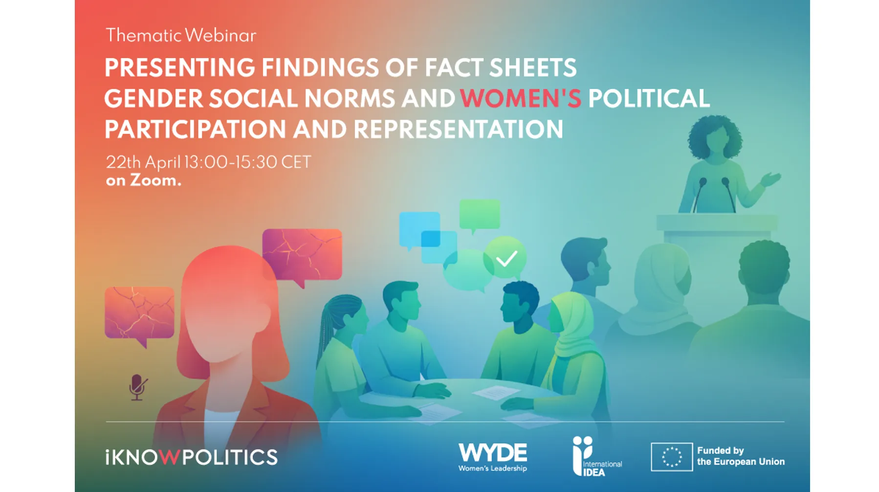 Webinar: Presenting Findings of Fact Sheets on Gender Social Norms and Women’s Political Participation and Representation