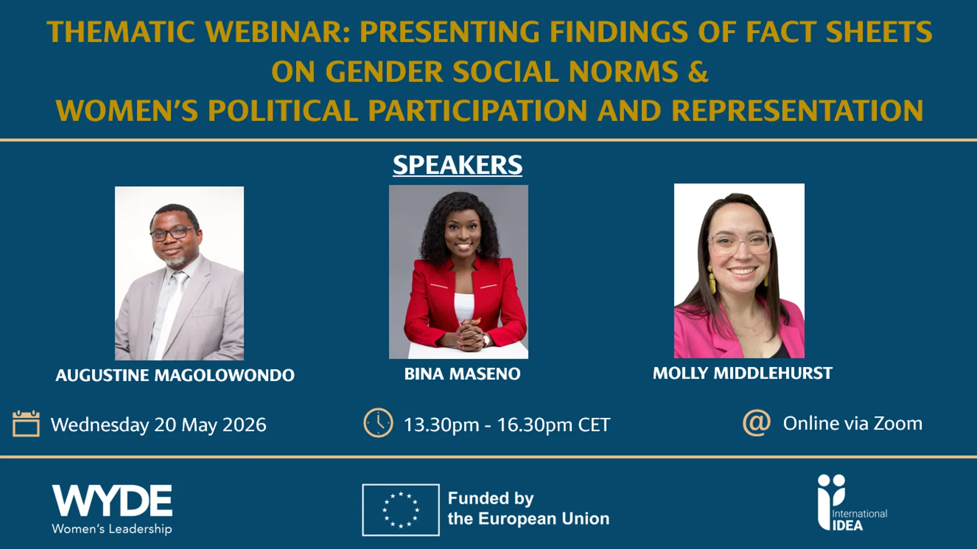 Webinar: Presenting Findings of Fact Sheets on Gender Social Norms and Women’s Political Participation and Representation