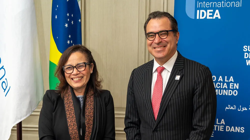Ambassador Maria Laura da Rocha, Secretary-General for Foreign Affairs of Brazil and Secretary-General of International IDEA, Kevin Casas-Zamora.