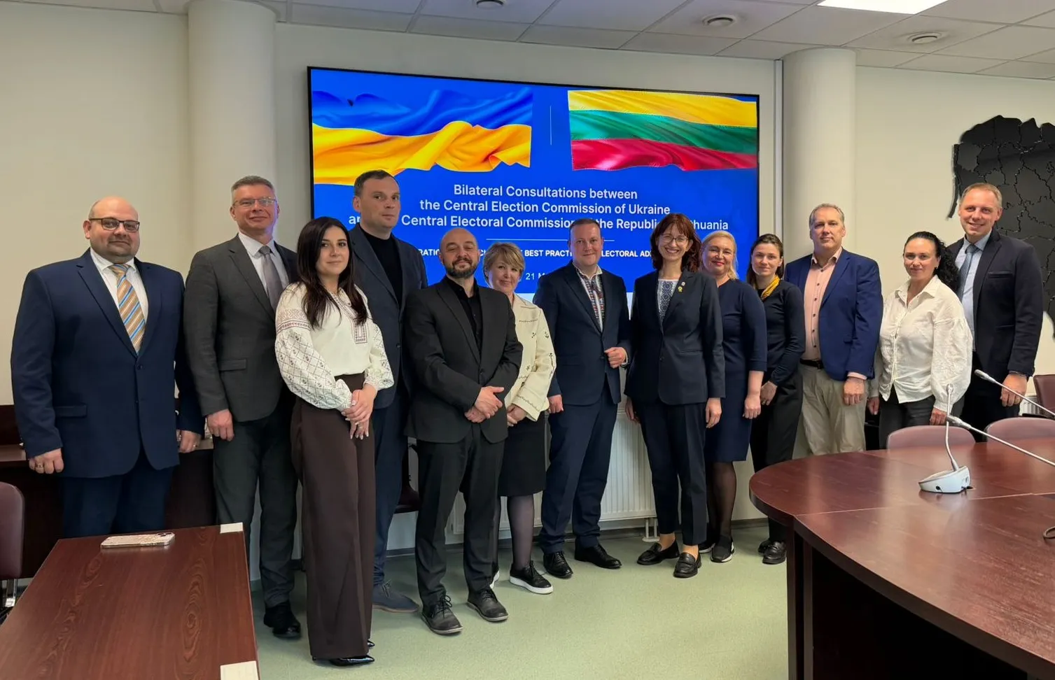 Ukrainian delegation with representatives of the Central Electoral Commission of Lithuania.