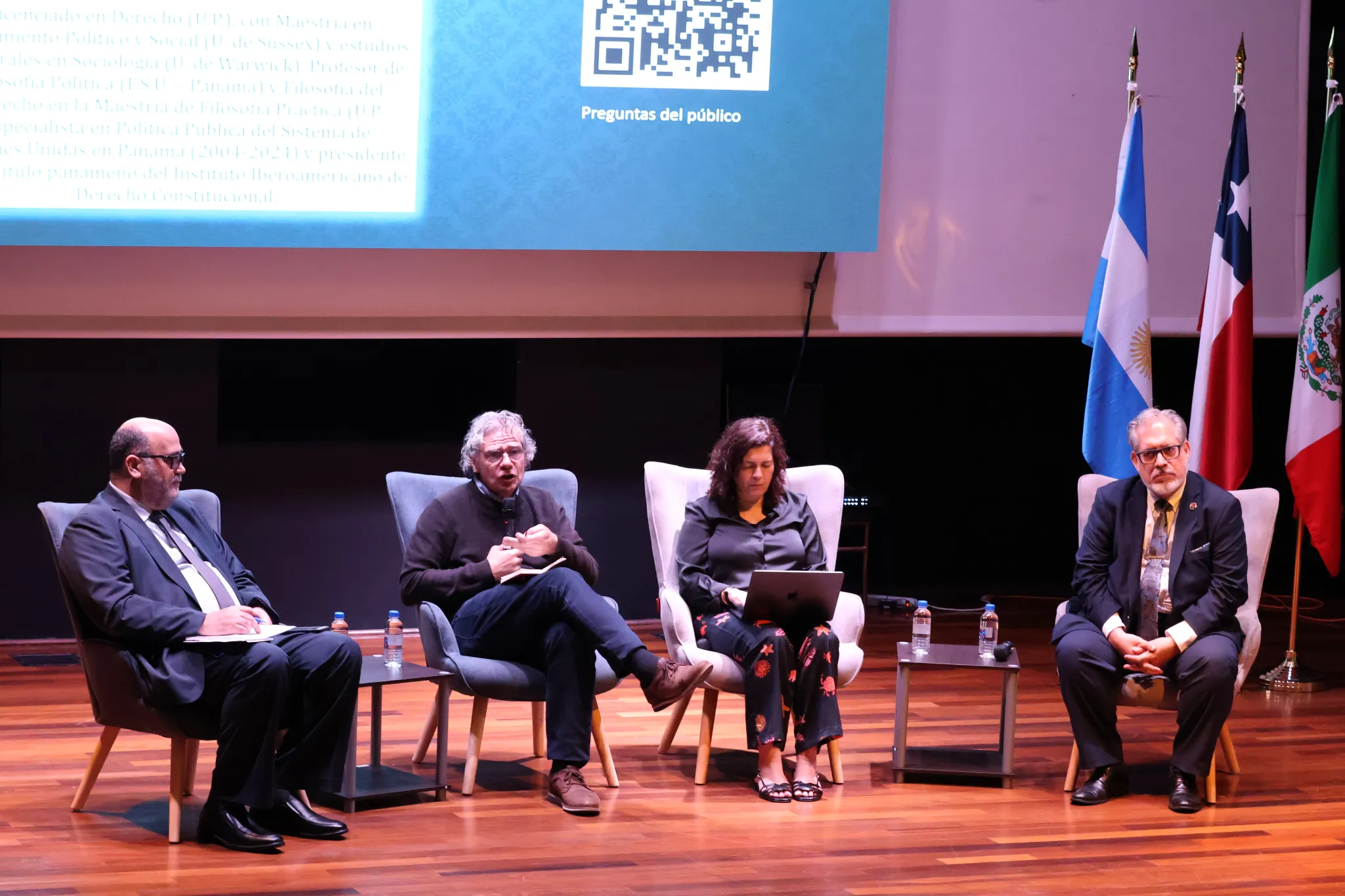 Panellists at the conference “Democracy and the Constitution in Latin America,” held in Panama.