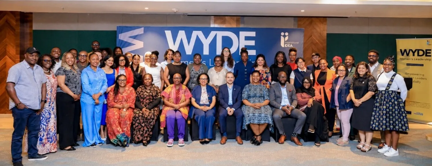Group photo with Vincent Laporte, Head of Cooperation a.i. European Union Delegation to Rwanda and Tikikel Tadele Alemu, the Officer in Charge UN Women Rwanda