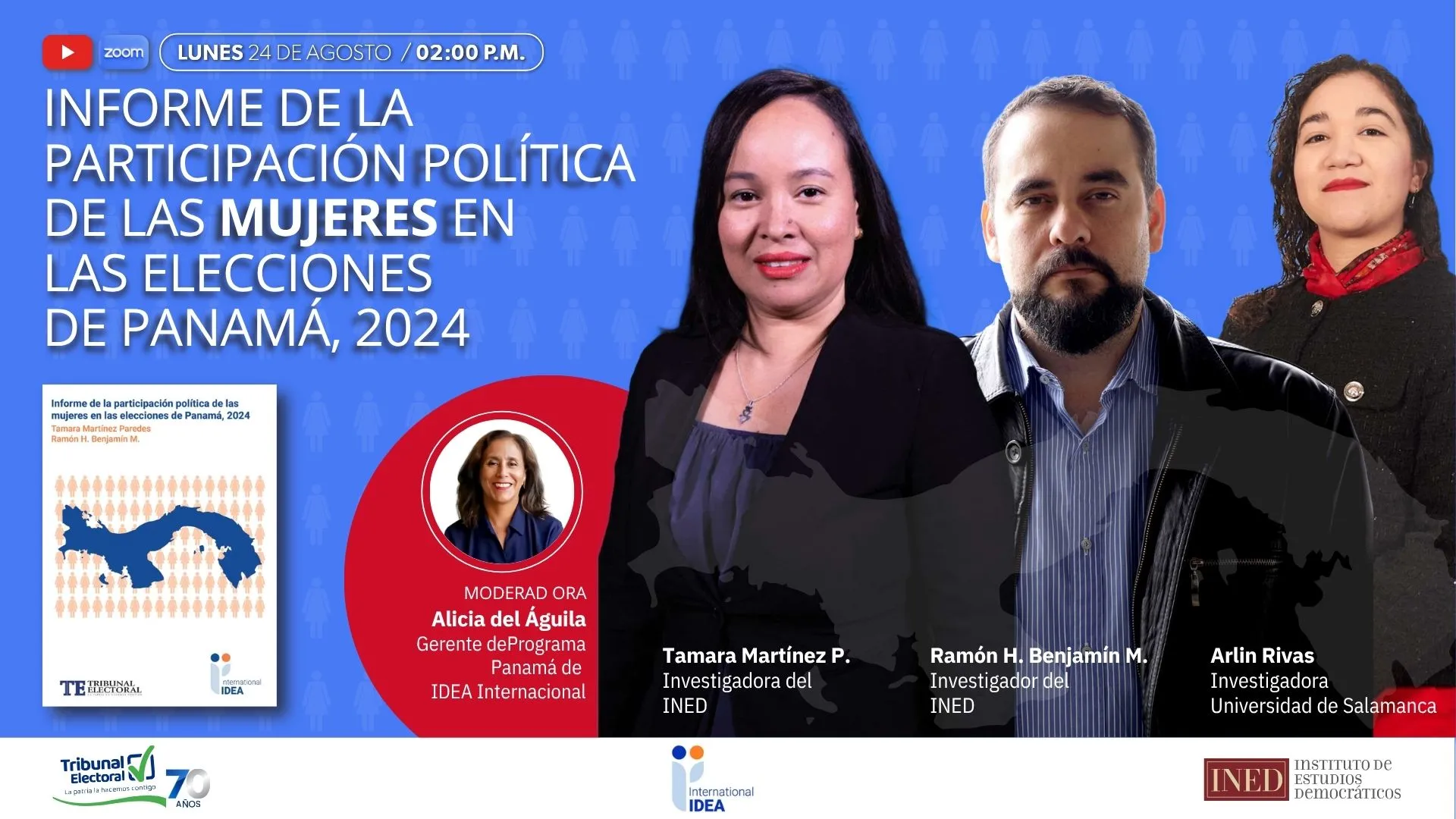 Webinar de la presentación del Informe sobre la participación política de las mujeres en las elecciones de Panamá, 2024