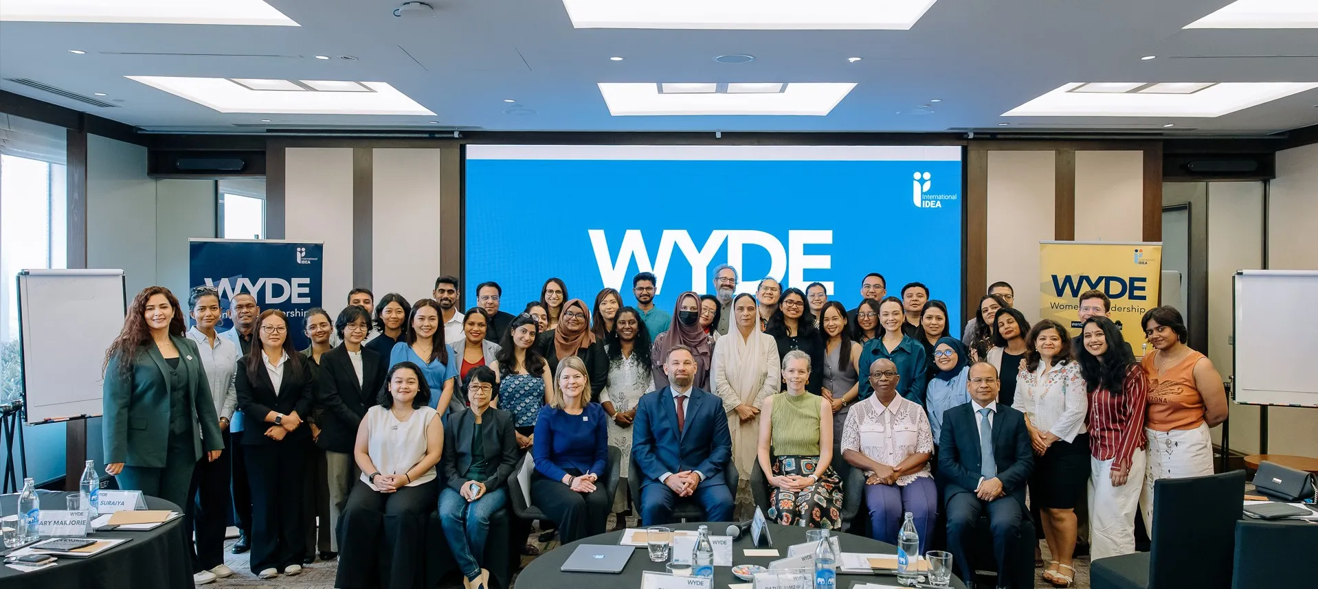 Group photo with participants and speakers from International IDEA, the European Union Delegation to Thailand and UN Women, July 2026..