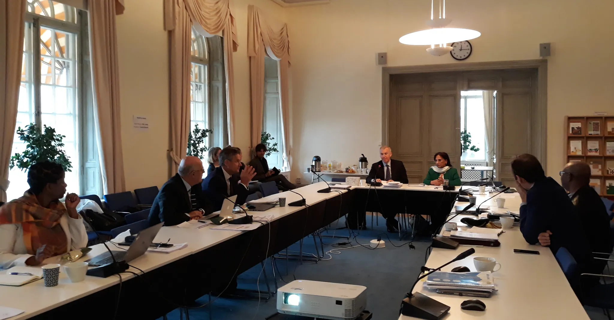 Informal discussion with Her Excellency Ms Amina Bouayach, the Ambassador of Morocco to Sweden. Photo credit: International IDEA