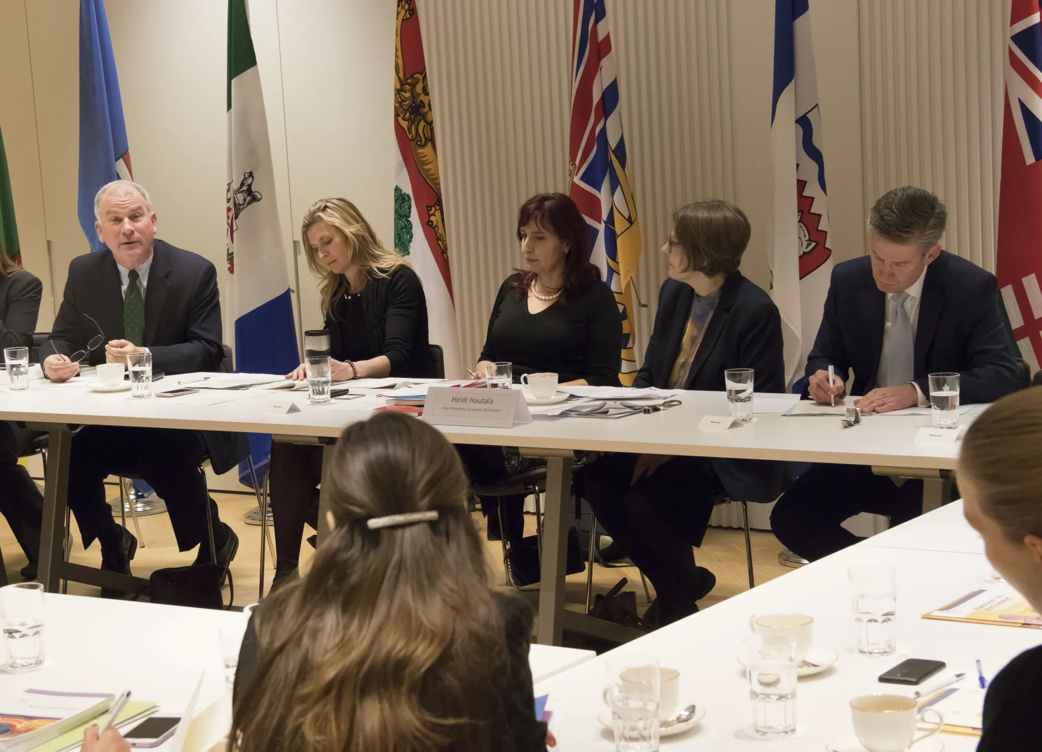 From the right: Andrew Bradley, Heidi Hautala, Claudia de Castro Caldeirinha, Marilyn Neven and H.E. Costello. Photo credit: Susanne Connolly.