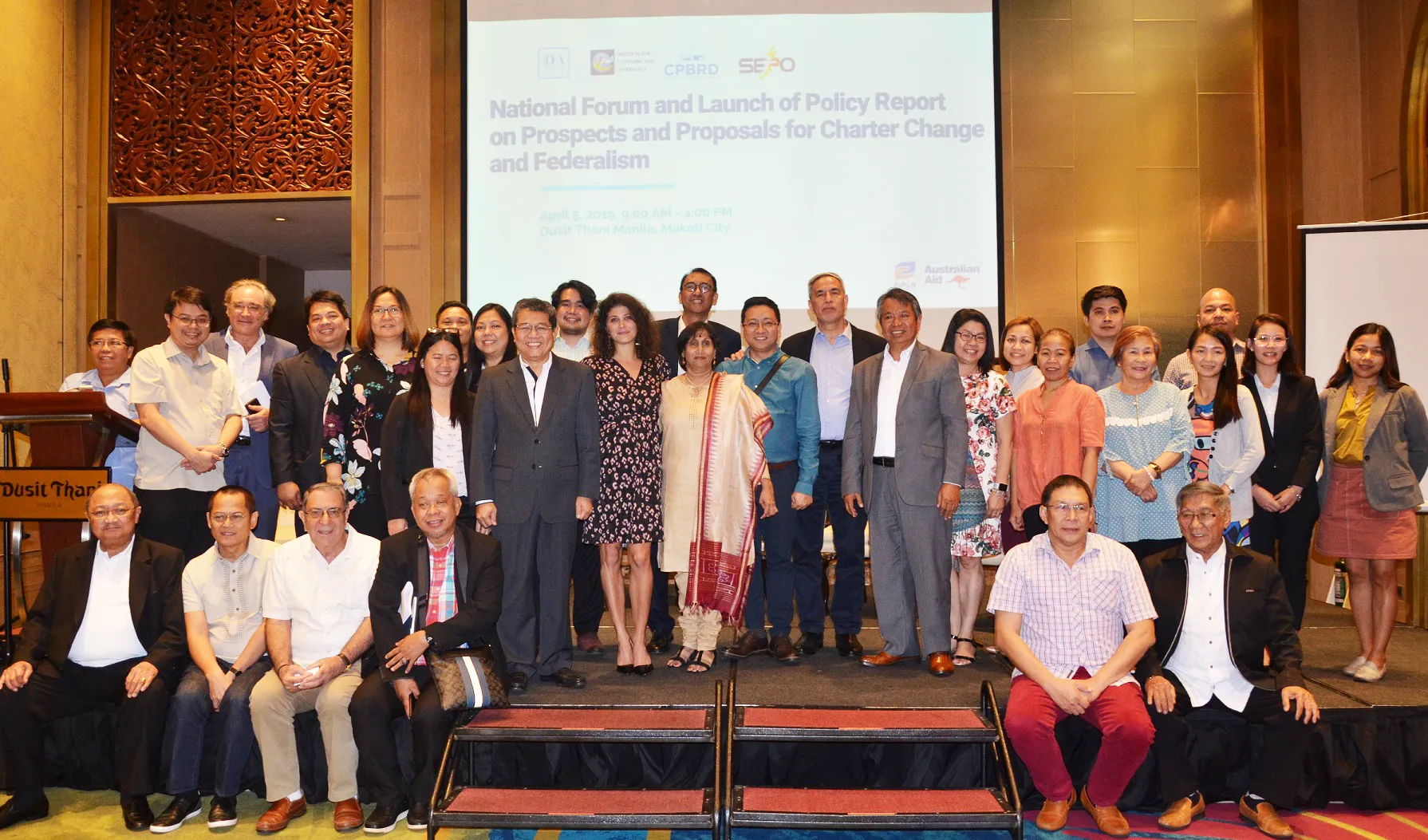 Presenters and organizers gather at the end of the Learning Session. Image credit: International IDEA