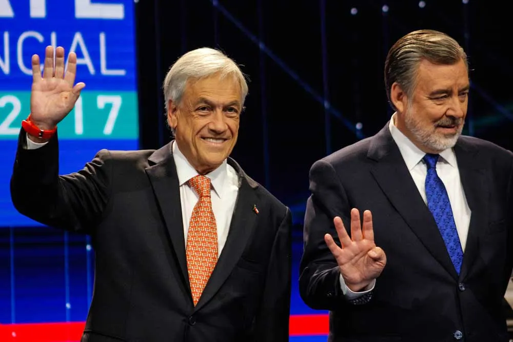 Presidential election candidates, Sebastian Piñera and Alejandro Guillier. Chile, 2017. Image: Patricio Alarcón