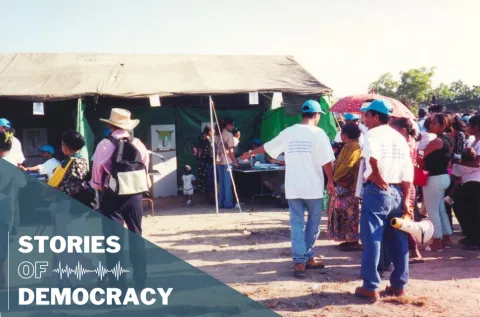 Polling station for the East Timor Popular Consultation.