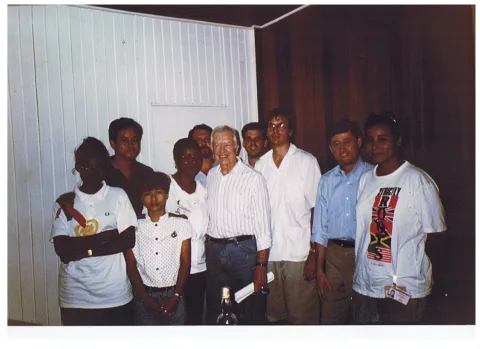 President Carter with international election assistance team
