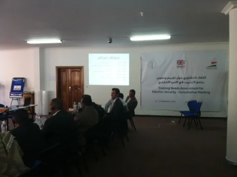 Electoral Security workshop with SCER, Ministry of Interior and Ministry of Defense officials