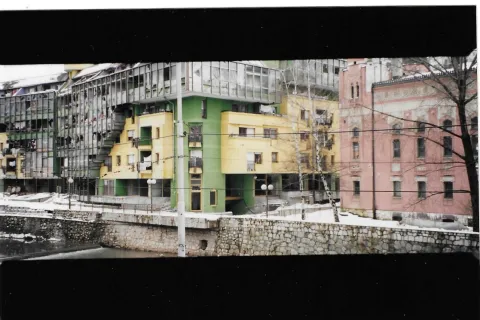 Example of the Destruction from the War - Sarajevo, February 1996.