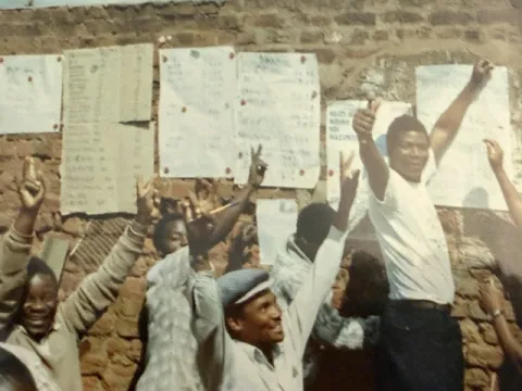 People cheering, Malawi