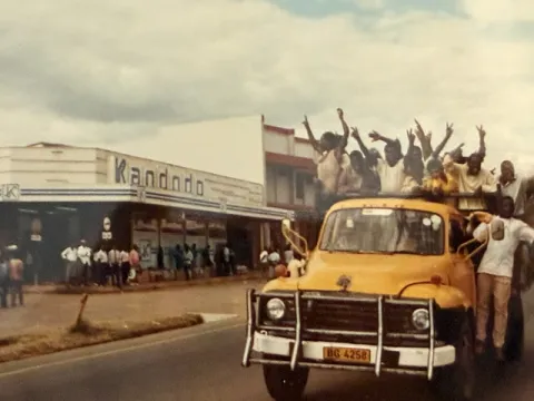 People cheering, Malawi
