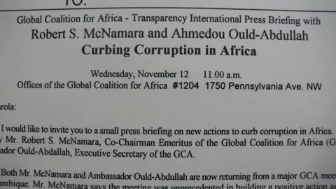 Press Briefing, Transparency International