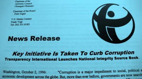 News release, Transparency International