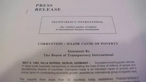 Transparency International Press Release